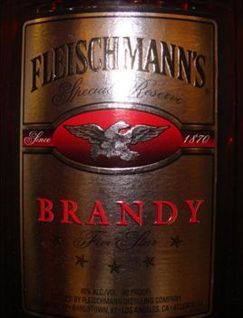 Fleischmann s Brandy Five Star Sale